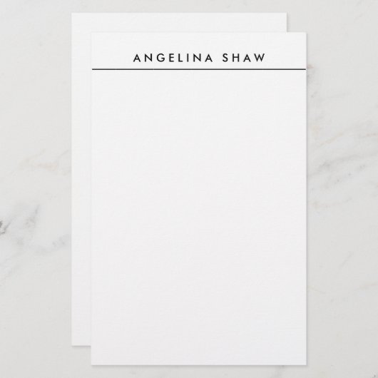 Schlichte Berufliche Kreation Briefpapier (Vorne/Hinten)