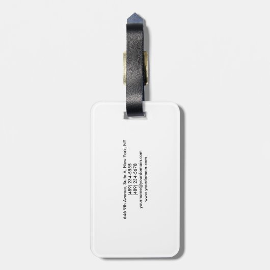 Schlichte Berufliche Kreation Gepäckanhänger (Rückseite vertikal)