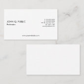 Schlichte Berufliche Minimalistin Visitenkarte (Vorne/Hinten)