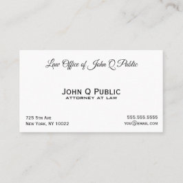 Schlichte Berufliche Rechtsanwaltskanzlei Visitenkarte