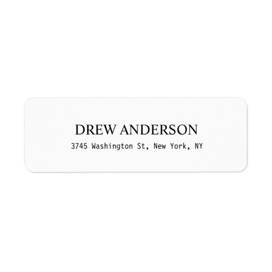 Schlichte Berufliche Rücksendeadresse (Vorne)