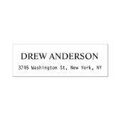 Schlichte Berufliche Rücksendeadresse Permastempel (Design)