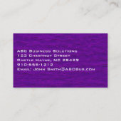 Schlichte Berufliche Standard-Visitenkarte Visitenkarte (Rückseite)