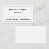 Schlichte Berufliche Visitenkarte (Vorne/Hinten)