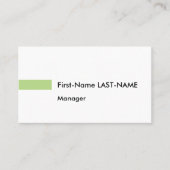 Schlichte Berufliche Visitenkarte (Vorderseite)