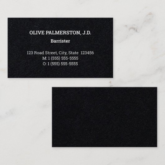 Schlichte, Berufliche Visitenkarte (Vorne/Hinten)