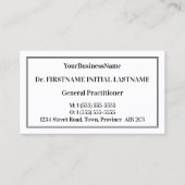 Schlichte Berufliche Visitenkarte (Vorderseite)