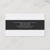 Schlichte Berufliche Visitenkarte für kreative Tre (Rückseite)