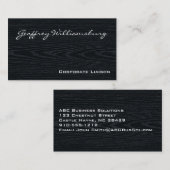 Schlichte Berufliche Visitenkarten aus Schwarzholz Visitenkarte (Vorne/Hinten)