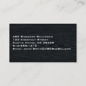 Schlichte Berufliche Visitenkarten aus Schwarzholz Visitenkarte (Rückseite)