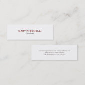 Schlichte, Berufliche weiße, moderne Visitenkarte (Vorne/Hinten)