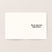 Schlichte, bescheidene "HABEN EINEN GROSSEN GEBURT Folienkarte (Innenseite)