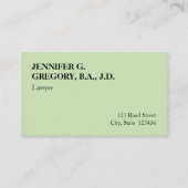 Schlichte, bescheidene und minimale Visitenkarte (Vorderseite)