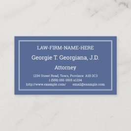 Schlichte, bescheidene Visitenkarte