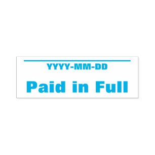 Schlichte "Bezahlte in voller Briefmarke" Kautschu Permastempel