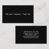 Schlichte Black Business Card Visitenkarte (Vorne/Hinten)
