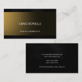 Schlichte Black Gold Look Visitenkarte (Vorne/Hinten)