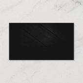 Schlichte Black Gray White Strip Visitenkarte (Rückseite)