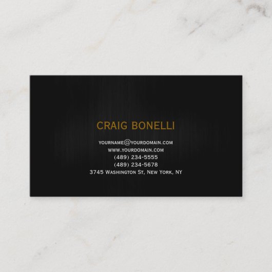 Schlichte Black Gray White Strip Visitenkarte (Vorderseite)