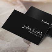 Schlichte Black QR Code Game Testing Business Card Visitenkarte