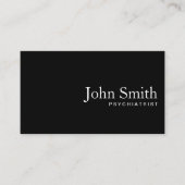 Schlichte Black QR Code Psychiatrist Business Card Visitenkarte (Vorderseite)