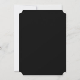 Schlichte Black Ticket Corner Blank Wedding Einladung