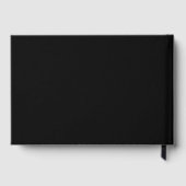 Schlichte Blank 9" x 6" Foil Black Wedding Gästebu Gästebuch (Rückseite)