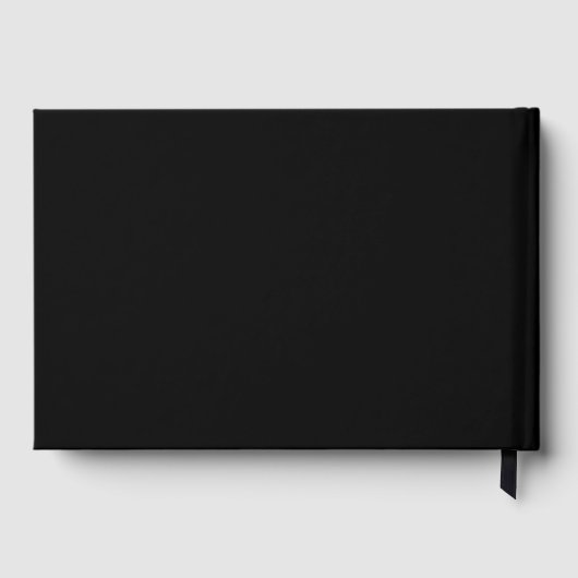 Schlichte Blank 9" x 6" Foil Black Wedding Gästebu Gästebuch (Rückseite)