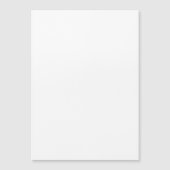 Schlichte Blank White 5" x 7" Hochzeit Magneteinladung (Vorderseite)