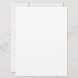 Schlichte Blank White 6,5" x 8,75" Hochzeit Einladung