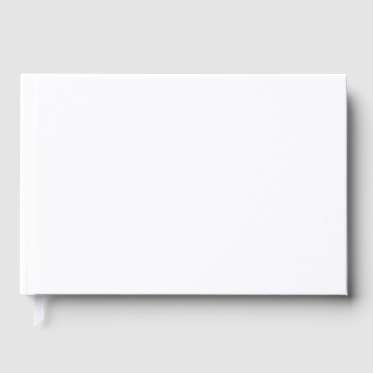 Schlichte Blank White 9" x 6" Foil Wedding Gästebu Gästebuch (Vorderseite)