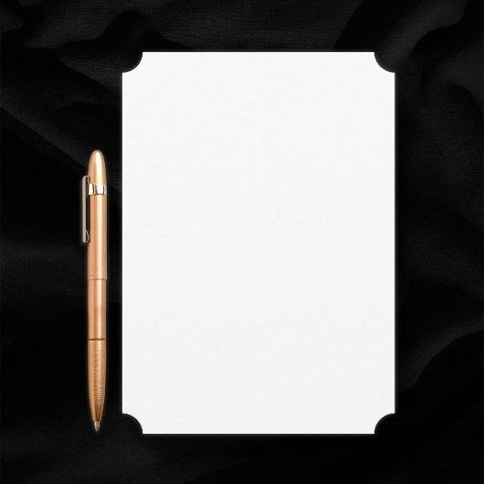 Schlichte Blank White Ticket Corner Hochzeit Einladung