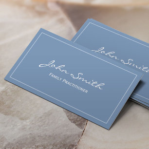 Schlichte blaue Arzt-Geschäfts-Karte Visitenkarte