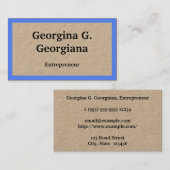 Schlichte, blaue Grenze, Berufliche Visitenkarte (Vorne/Hinten)