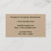 Schlichte, blaue Grenze, Berufliche Visitenkarte (Rückseite)