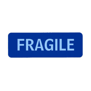 Schlichte blaue Theme zerbrechliche Aufkleber