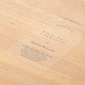 schlichte blaue Tinte Erste Heilige Kommune Acryleinladungen (Ablage )