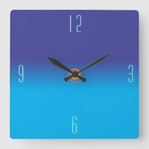 Schlichte Blended-Blues > Quadrat-Mauer-Uhr Quadratische Wanduhr