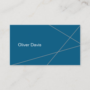 Schlichte Blue Business Card Visitenkarte