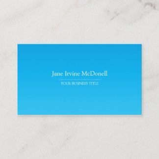 Schlichte Blue Business Card Visitenkarte