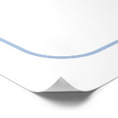 Schlichte Blumenschmucktaufe mit blauen Kreuzen Em Poster (Ecke)