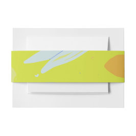 Schlichte Blütenblätter und Farbflecken Designeinl Einladungsbanderole