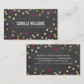 SCHLICHTE BOLD MINIMAL Konfetti Visitenkarte (Vorne/Hinten)