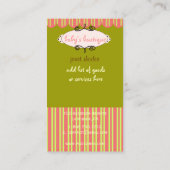 Schlichte Boutique, Visitenkarten Visitenkarte (Rückseite)