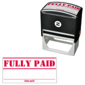 Schlichte Briefmarke aus Gummi "voll bezahlt" Permastempel (Beispiel)