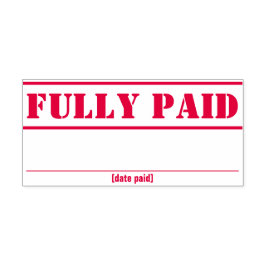 Schlichte Briefmarke aus Gummi "voll bezahlt" Permastempel