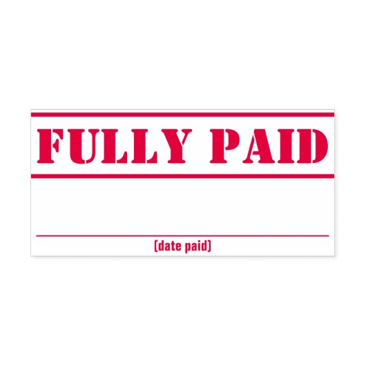Schlichte Briefmarke aus Gummi "voll bezahlt" Permastempel (Design)