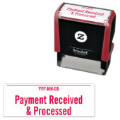 Schlichte Briefmarke aus Kautschuk "empfangene und Permastempel (Beispiel)