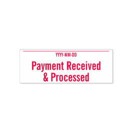 Schlichte Briefmarke aus Kautschuk "empfangene und Permastempel