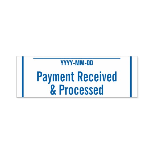 Schlichte Briefmarke aus Kautschuk "empfangene und Permastempel (Design)